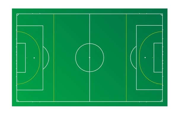 Así es la propuesta de FIFA y FIH para los campos duales de fútbol y hockey.  FIFA