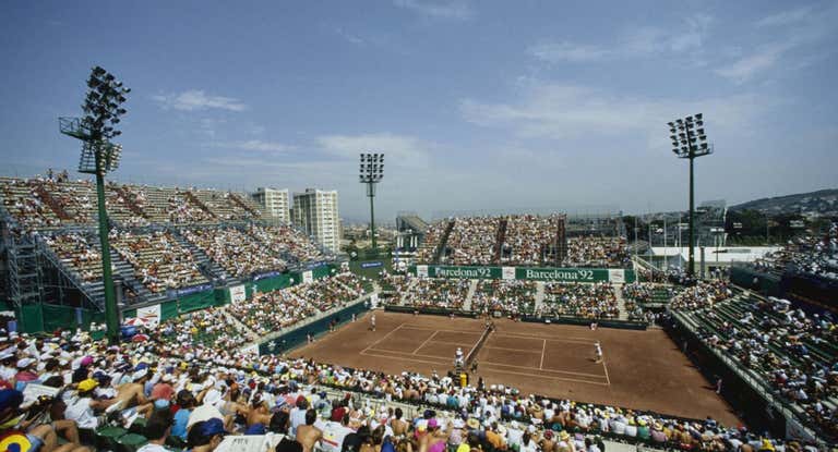 Así lucía la pista central de tenis de la Vall d'Hebron en los Juegos Olímpicos de Barcelona 92.