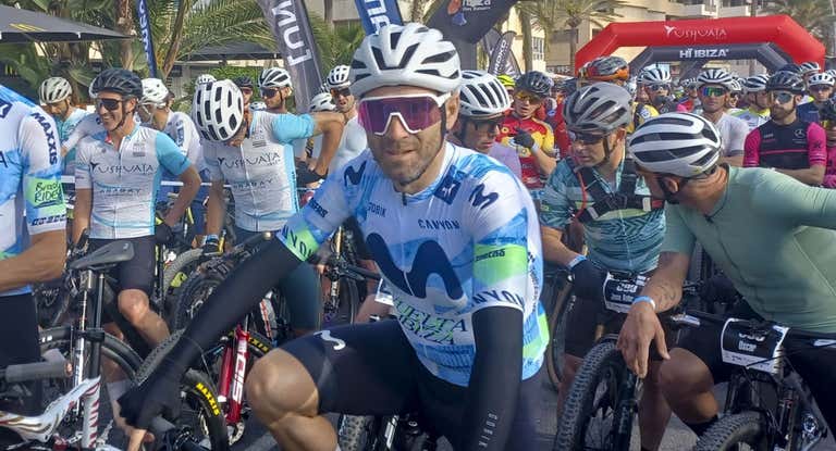 Alejandro Valverde en Ibiza.
