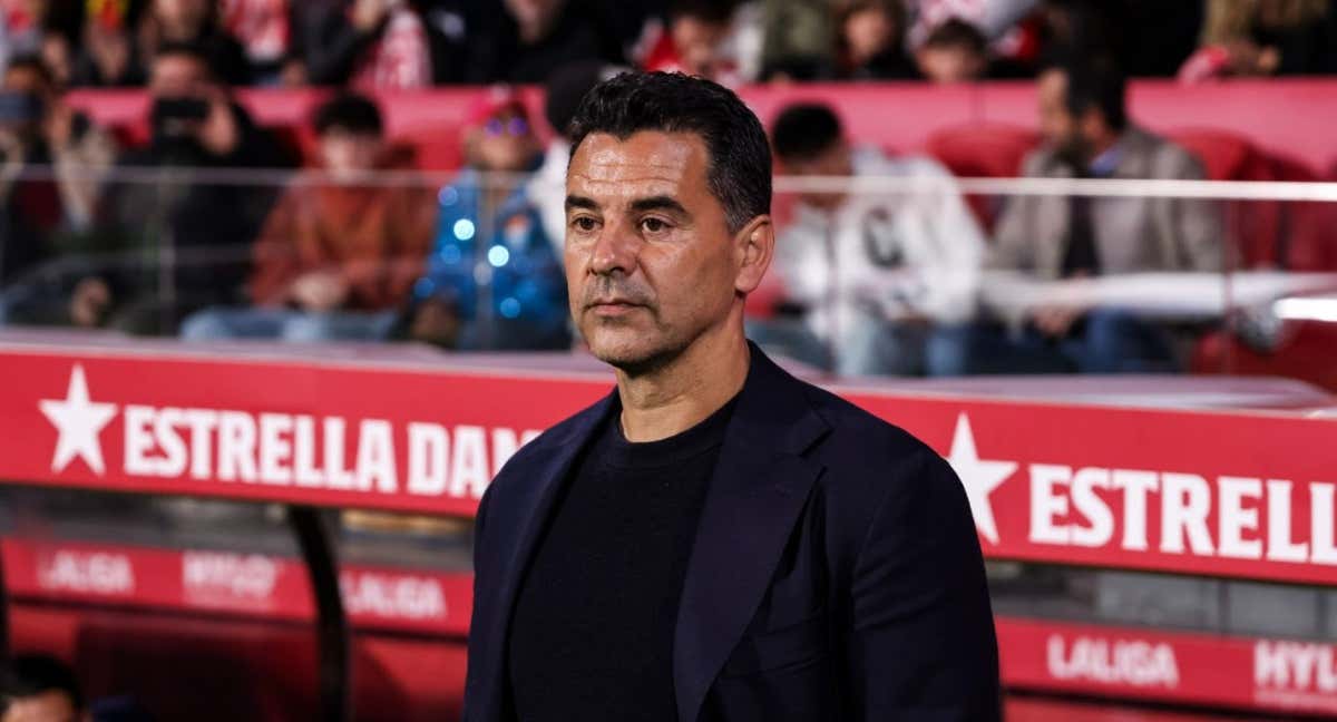 Míchel, antes del encuentro contra el Betis.