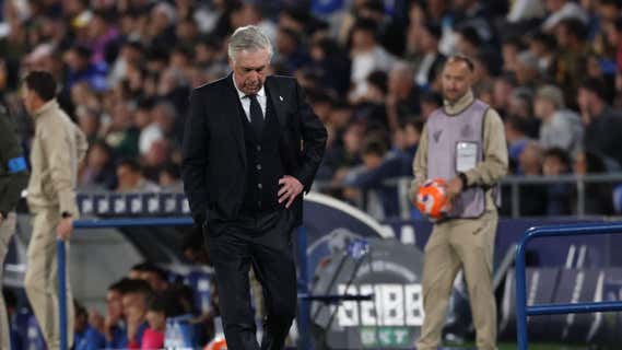 Ancelotti, en Getafe. /AFP