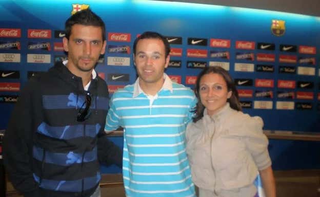 El Topo, Iniesta y Verónica Brunati.  INSTAGRAM
