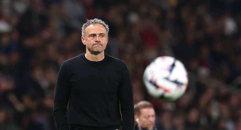 Luis Enrique, en un partido con el PSG.