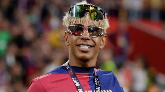Lamine Yamal celebra la Copa en La Cartuja el pasado sábado. /GETTY
