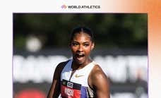 Miami presencia la exhibición del año en el 100 m vallas: Masai Russell da la primera alegría a la Superliga de Michael Johnson
