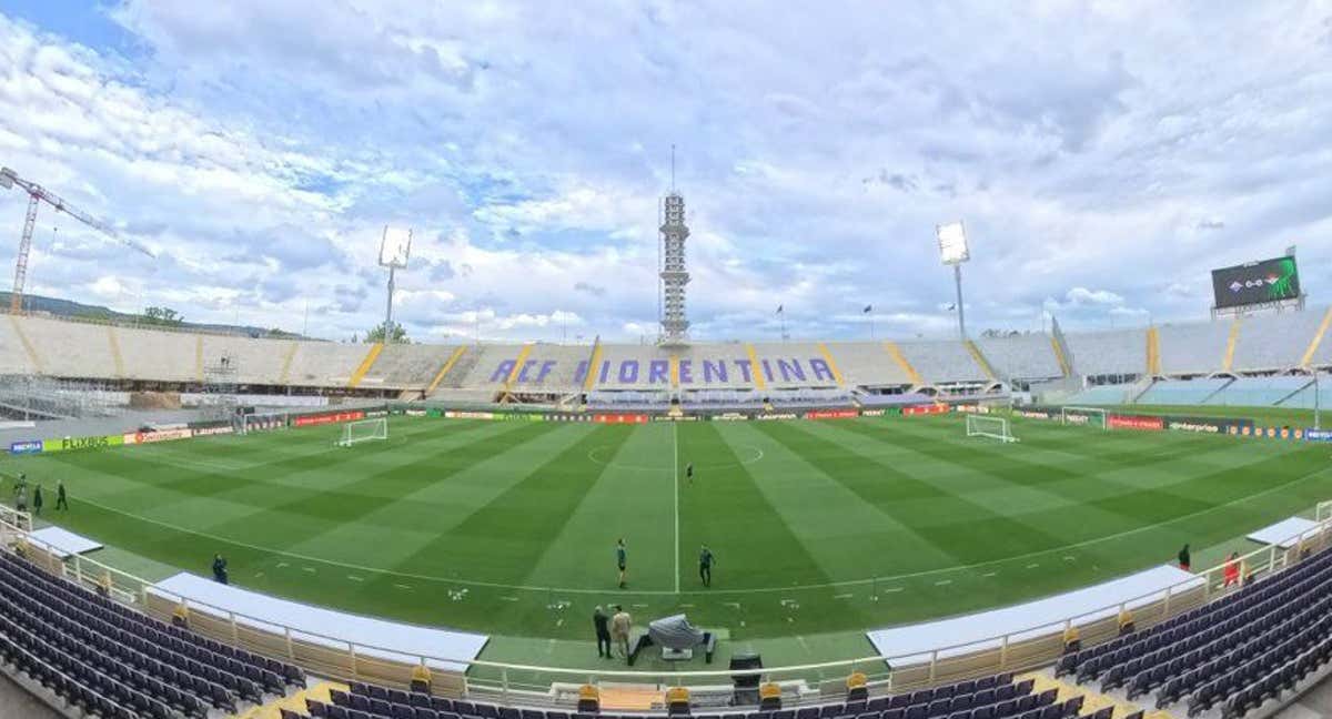 Panorámica del Artemio Franchi de Florencia, donde hoy jugará el Betis.