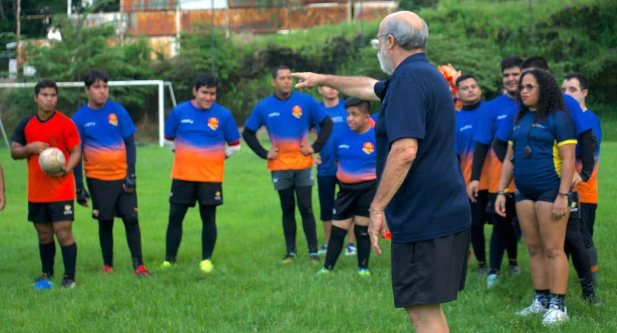 Juan Marín en un entrenamiento con Yaguares Mixed Ability. /Cedida