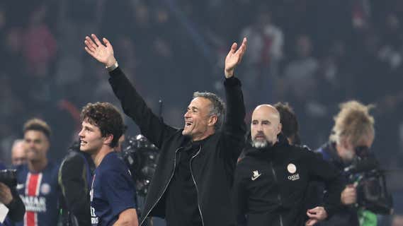 Luis Enrique celebra el pase a la final de la Champions./EFE