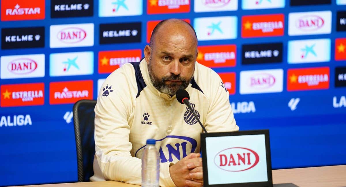 Manolo González, en la conferencia de prensa previa al derbi ante el FC Barcelona. /RCD ESPANYOL