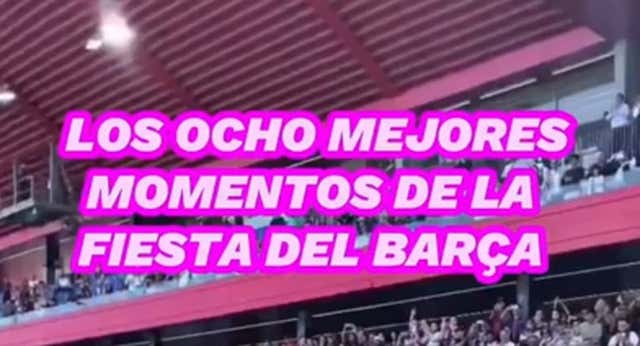 Las azulgranas montaron una gran fiesta antes de las finales de la Champions y de la Copa.