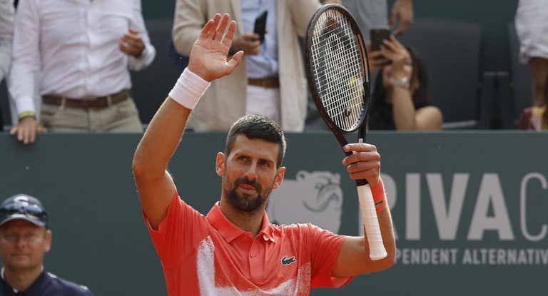 Djokovic celebra su triunfo en Ginebra.